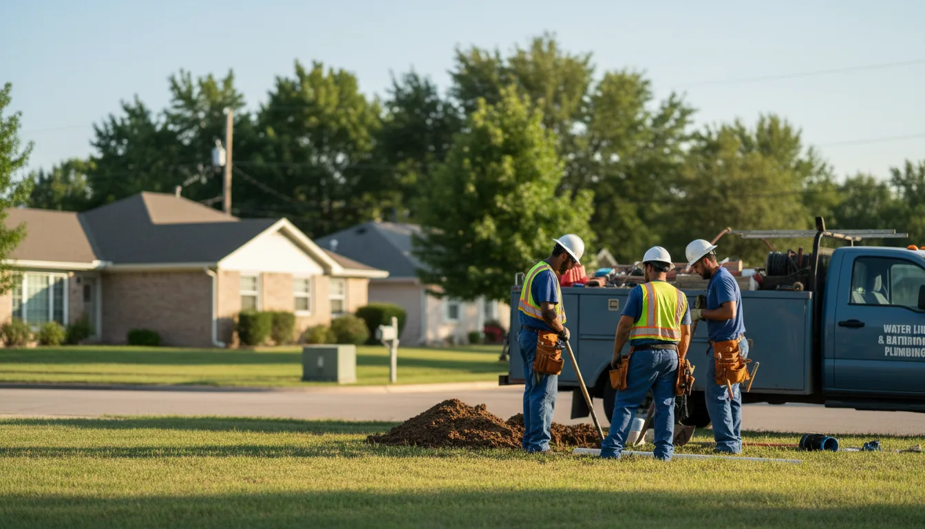 Residential water line and bathroom plumbing service in Ayrshire, IA